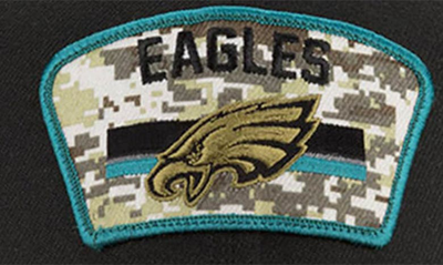 Shop New Era Black/camo Philadelphia Eagles 2021 Salute To Service 39thirty Flex Hat