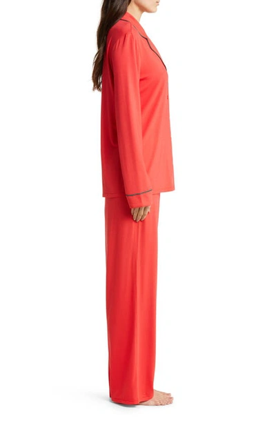 Shop Nordstrom Moonlight Eco Long Sleeve Knit Pajamas In Red Lollipop