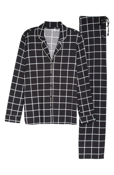 Shop Nordstrom Moonlight Eco Pajamas In Black Window Pane