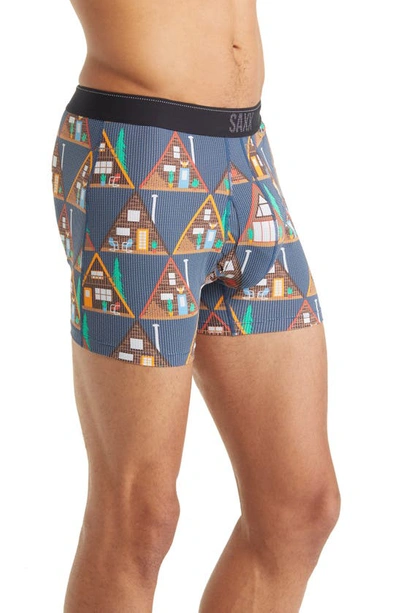 Saxx Quest Quick Dry Mesh Boxer Briefs In Dark Denim A Ok Frame