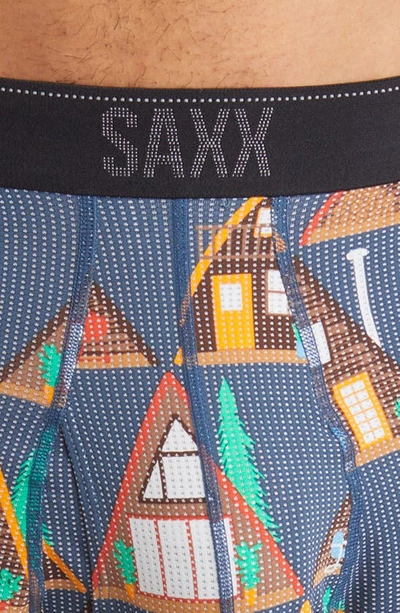 Saxx Quest Quick Dry Mesh Boxer Briefs In Dark Denim A Ok Frame