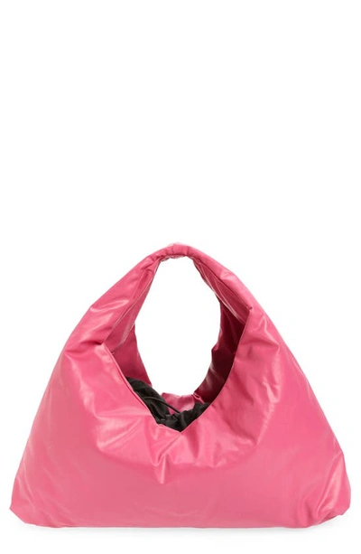 Shop Kassl Anchor Medium Oiled Canvas Top Handle Bag In Bright Pink