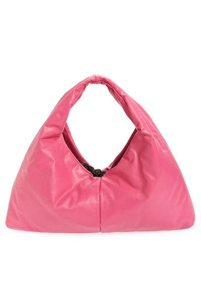 Shop Kassl Anchor Medium Oiled Canvas Top Handle Bag In Bright Pink
