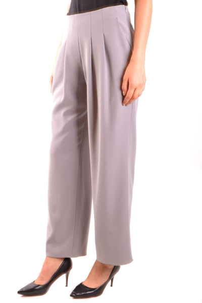 Shop Armani Collezioni Women's Grey Other Materials Pants