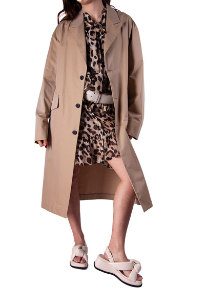 Shop Palto' Women's Beige Cotton Trench Coat