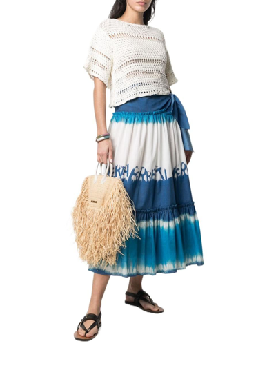 Shop Alberta Ferretti Women's Blue Other Materials Skirt