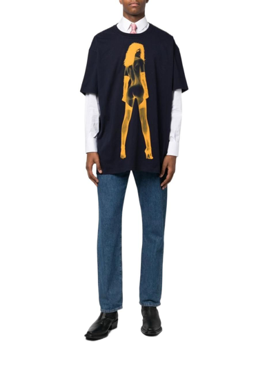 VIVIENNE WESTWOOD VIVIENNE WESTWOOD MEN'S BLUE OTHER MATERIALS T-SHIRT 3G01000NJ001MGOK410 XL