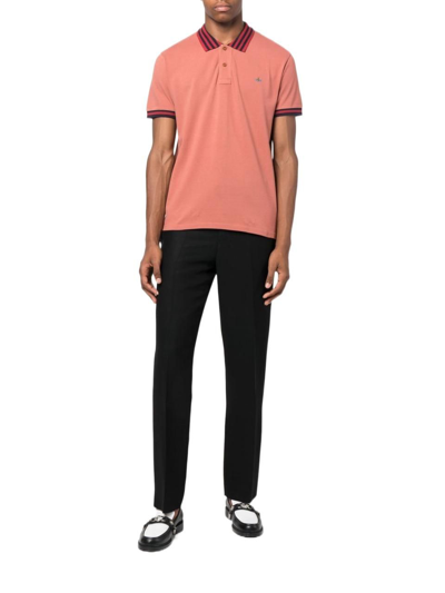 Shop Vivienne Westwood Men's Pink Other Materials Polo Shirt