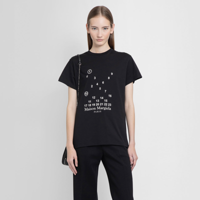 Shop Maison Margiela Woman Black T-shirts