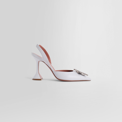 Shop Amina Muaddi Woman White Pumps