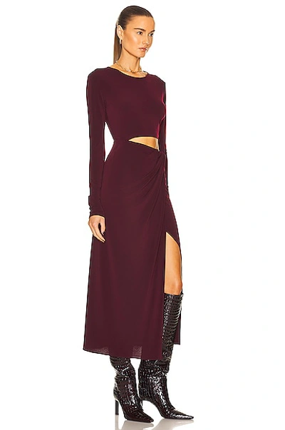 Shop Andamane Gia Cut Out Midi Dress In Rouge Noir