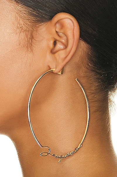 Shop Jacquemus Les Creoles  Earrings In Gold