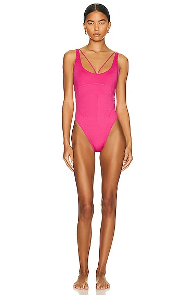 Shop Jacquemus Le Maillot Signature In Pink
