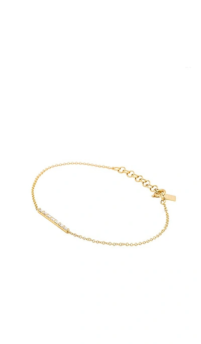 Shop Ef Collection Diamond Baguette Bar Chain Bracelet In Gold