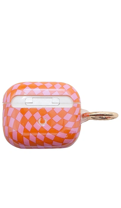 Shop Sonix Airpod Generation 3 Case In Checkmate Pink & Orange