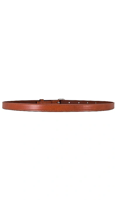Shop Frame Petit Timeless Buckle Belt In Whiskey & Silver