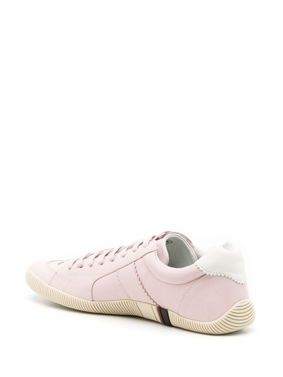 Shop Osklen Lace-up Leather Sneakers In Pink