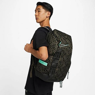Nike Hoops Elite Pro Printed Basketball Backpack 100% Polyester In Medium  Olive/black/green Glow | ModeSens