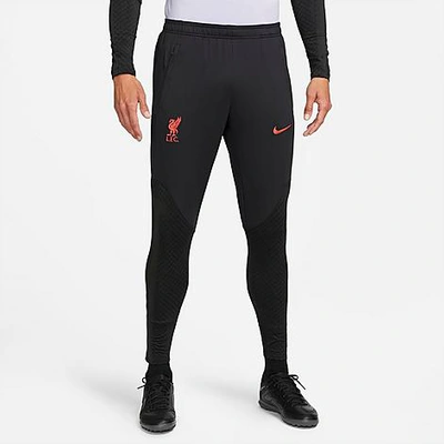 Shop Nike Men's Liverpool Fc Strike Dri-fit Knit Soccer Pants In Black/siren Red