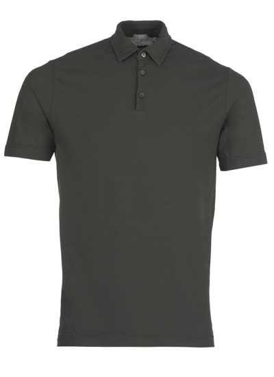 Zanone Polo Basic Pullover In Green