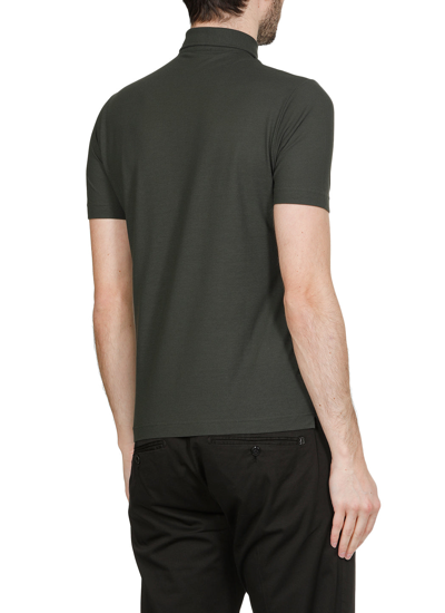 Zanone Polo Basic Pullover In Green