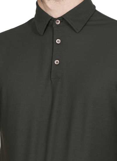 Zanone Polo Basic Pullover In Green