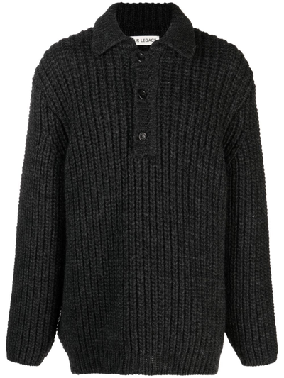 Our Legacy Big Piquet Cable-knit Wool Cardigan In Grey | ModeSens