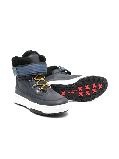 Geox Bunshee Fleece-lined Boots In Blue