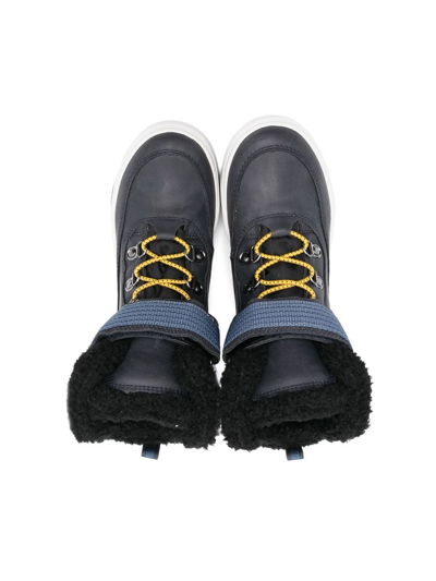 Geox Bunshee Fleece-lined Boots In Blue