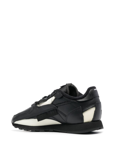 Shop Maison Margiela X Reebok Memory Of Leather Sneakers In Black