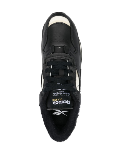 Shop Maison Margiela X Reebok Memory Of Leather Sneakers In Black