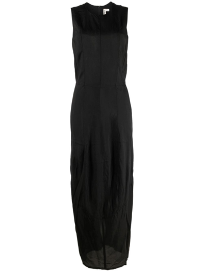 Shop Comme Des Garçons Round Neck Sleeveless Dress In Black