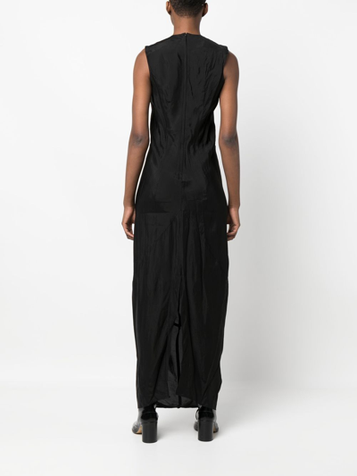 Shop Comme Des Garçons Round Neck Sleeveless Dress In Black