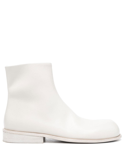 Shop Marsèll Zipped Ankle Boots In Neutrals