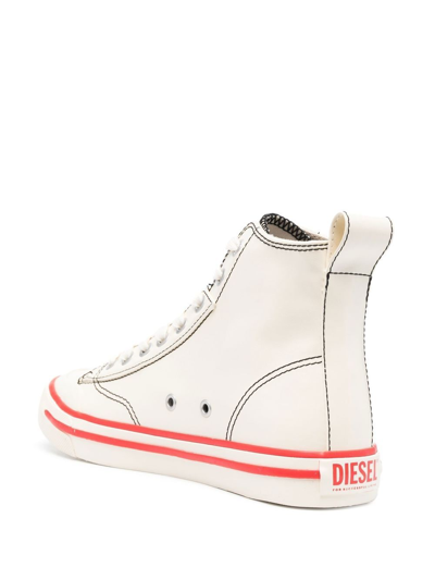 Shop Diesel S-athos Mid Sneakers In Neutrals