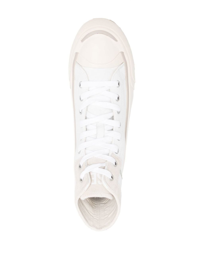 Shop Diesel S-principia Mid Sneakers In White