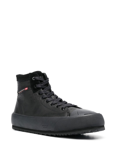 Shop Diesel S-principia Mid X Sneakers In Black