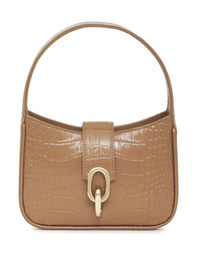 Shop Anine Bing Mini Cleo Shoulder Bag In Brown
