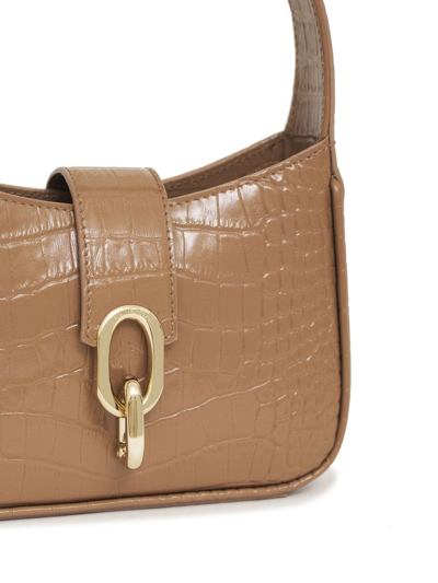 Shop Anine Bing Mini Cleo Shoulder Bag In Brown