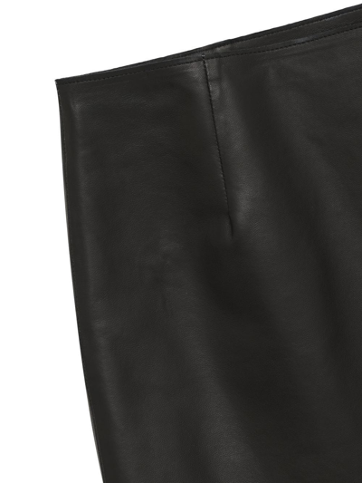 Shop Anine Bing Alina Leather Mini Skirt In Black