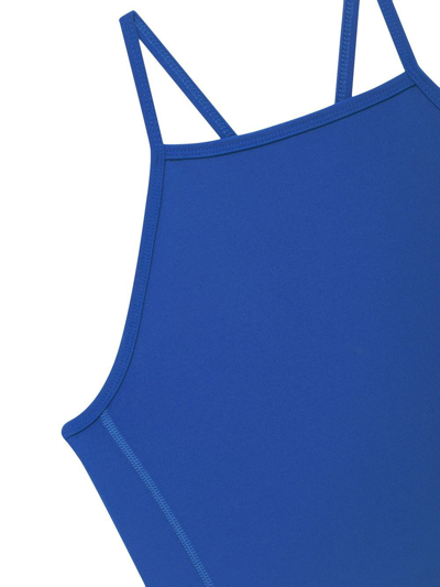 Shop Anine Bing Cai Cropped Tank Top In Blue