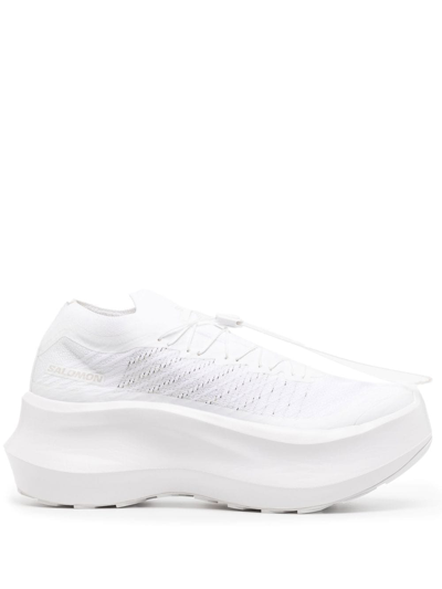 Comme Des Garçons White Salomon Edition Xt-6 Expanse Platform Sneakers In White