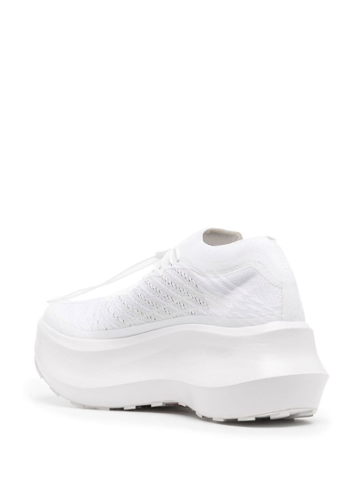 Comme Des Garçons White Salomon Edition Xt-6 Expanse Platform Sneakers In White
