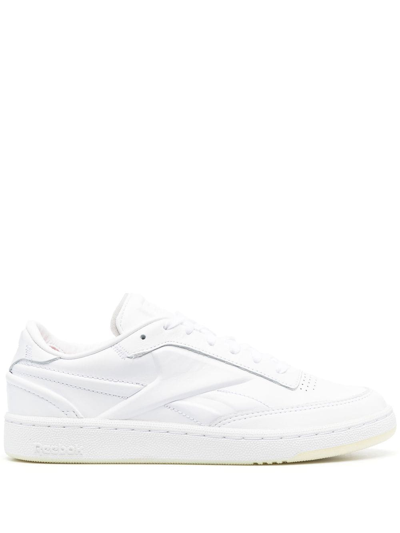 Shop Victoria Beckham Perforated Lace-up Sneakers In White