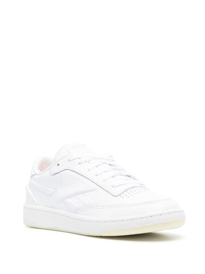 Shop Victoria Beckham Perforated Lace-up Sneakers In White