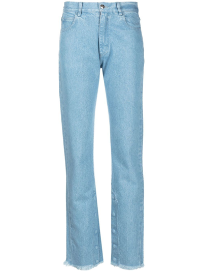 Shop Marques' Almeida Cropped Slim-cut Jeans In Blue