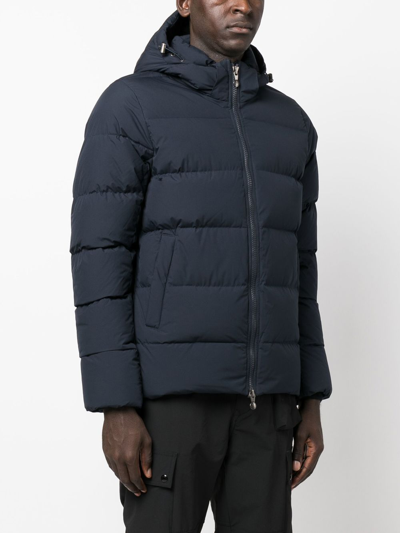 Shop Pyrenex Padded Zip-up Jacket In Blue