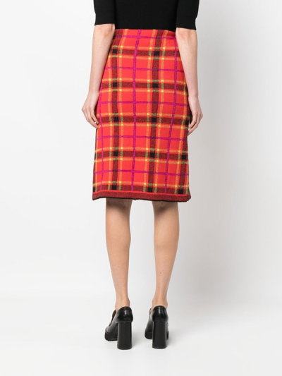 格纹中长苏格兰半身裙