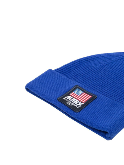 Shop Autry Icon Logo-patch Beanie In Blue