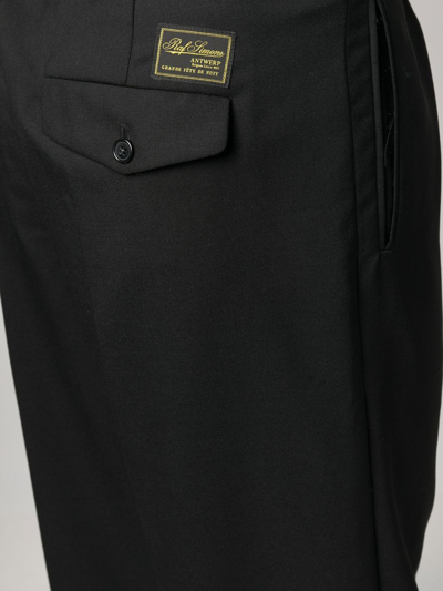 Shop Raf Simons Tailored Wide-leg Trousers In Black